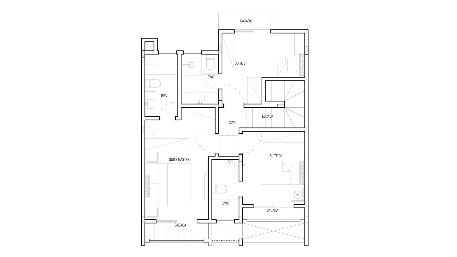 Planta Superior UNDs 01 02 03 04 05